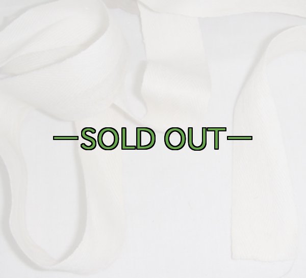 画像3: ネームテープ？　薄手　白　コットン　50〜60年代　幅23mm (3)