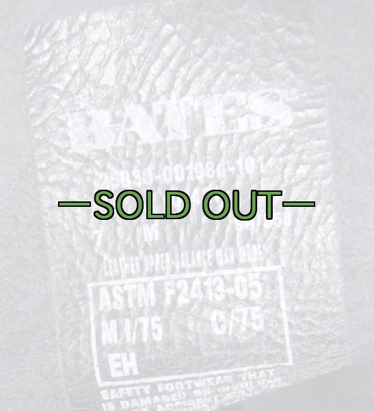 画像3: NAVYレザーブーツ　7M　黒　中古良品〜上　スェード BATES (3)