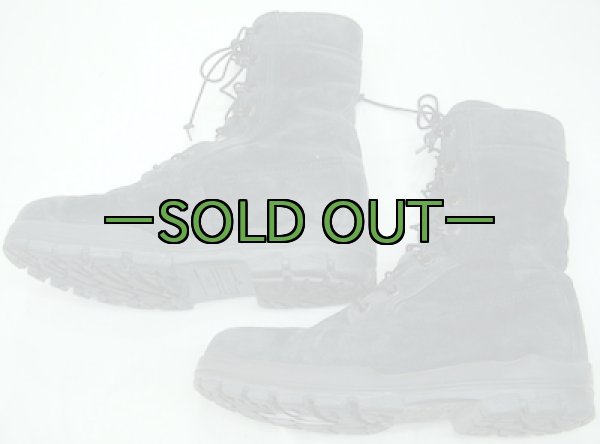 画像2: NAVYレザーブーツ　7M　黒　中古良品〜上　スェード BATES (2)