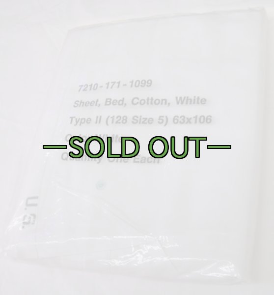 画像5: 軍用ベッドシーツ 白　TYPE2　60年代？ (5)