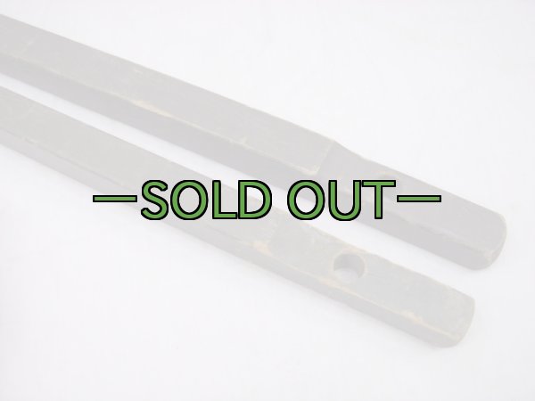 画像4: 軍用木製コット用 横棒2本セット　40〜50年代 (4)