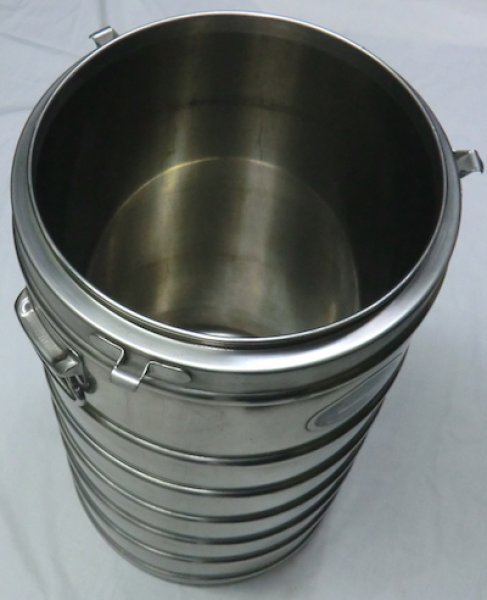 画像3: 円柱型フードコンテナ　80年代　ステンレス　4ポット付き　中古良品 (3)
