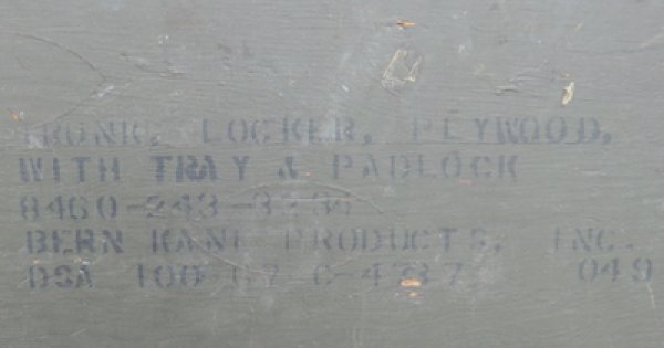 画像7: 軍用木箱　FOOT LOCKER　中古並　60年代 (7)