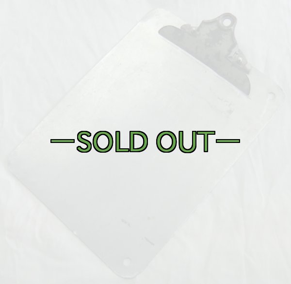 画像2: クリップボード　アルミ　WARNINGプレート　立ち入り禁止　中古良品 (2)