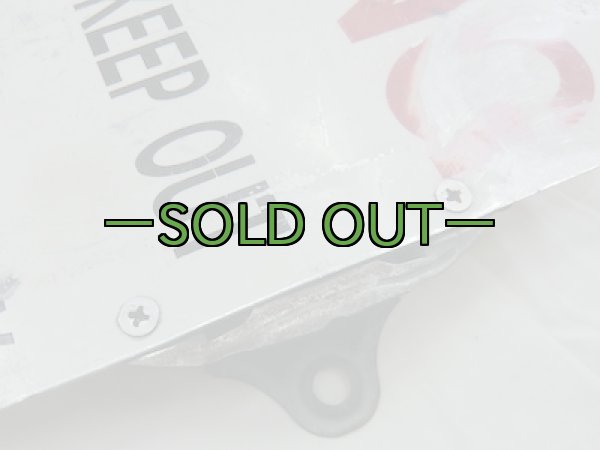 画像9: クリップボード　アルミ　WARNINGプレート　立ち入り禁止　中古良品 (9)