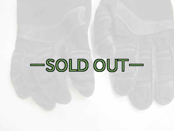 画像2: OR　レザー＆化繊グローブ　黒　ラベルなし (2)