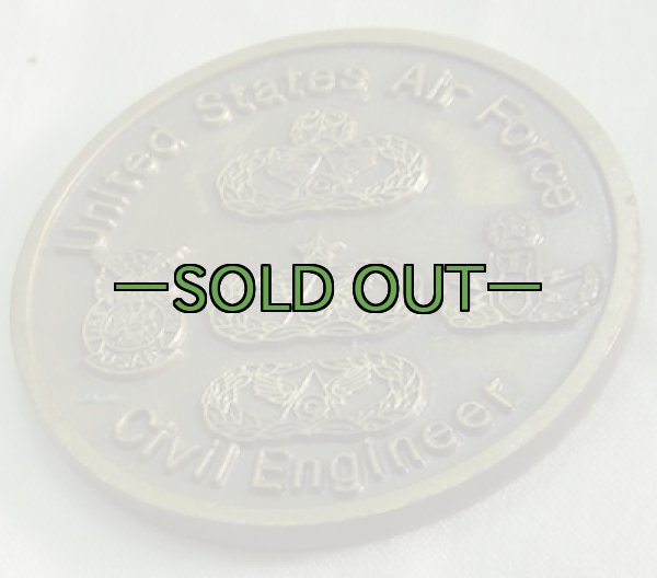 画像4: チャレンジコインUSAF 50th Anniversary Civil Engineer (4)