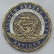 画像1: チャレンジコインUNITED STATES NAVY RETIRED (1)