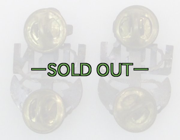 画像2: NAVY金属バッチCPO 黒 左右セット ピンズ (2)