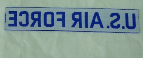 画像2: AIR FORCEテープ タブ パッチ ブルー 70〜80年代 つや無し (2)