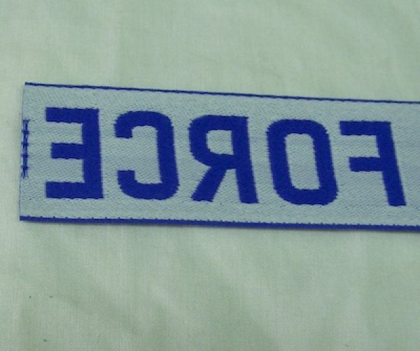 画像5: AIR FORCEテープ タブ パッチ ブルー 70〜80年代 つや無し (5)