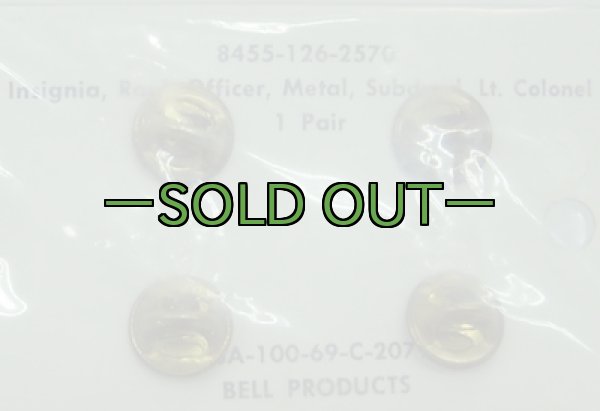 画像4: 階級章　中佐　左右セット　60年代　ピンズ (4)