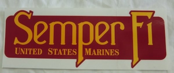 画像1: ステッカー　MC　Semper Fi　9.5×25.5cm (1)