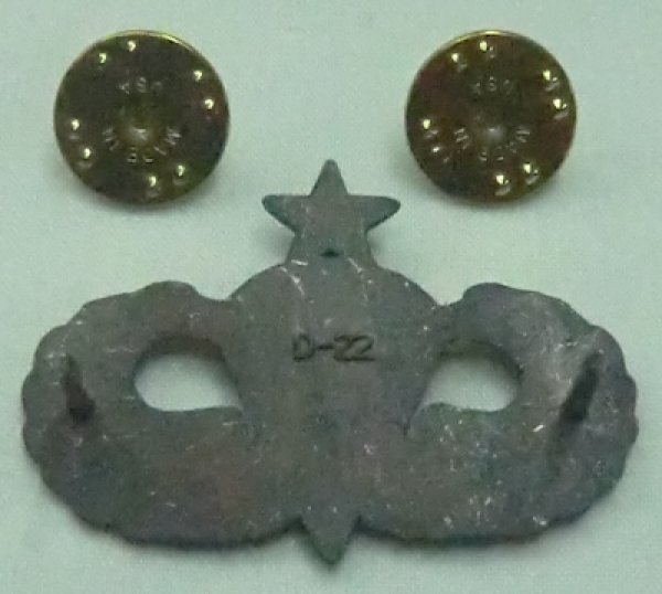 画像2: 米軍　シニア空挺章　黒　バッチ　ピンズ (2)