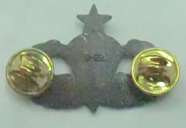 画像4: 米軍　シニア空挺章　黒　バッチ　ピンズ (4)