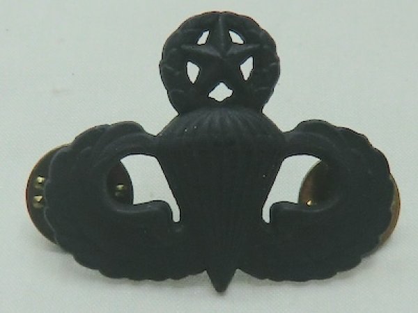 画像3: 米軍　マスター空挺章　黒　バッチ　ピンズ (3)