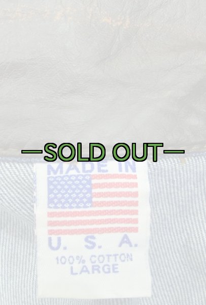 画像4: レザーデニムジャケット　Lサイズ　MCエンボス加工　中古上 (4)