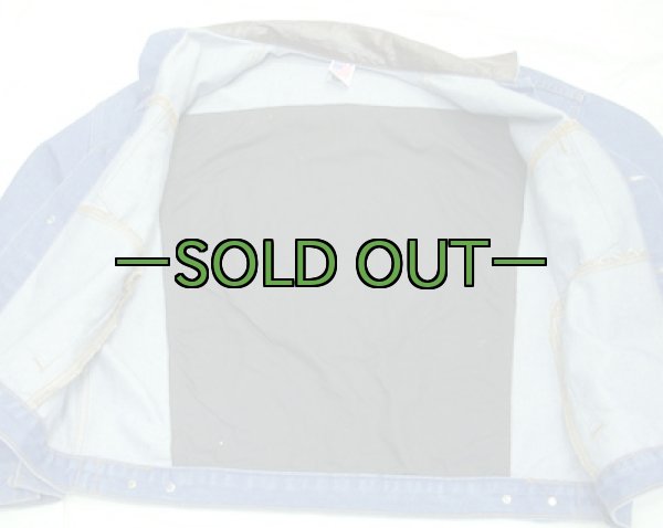 画像12: レザーデニムジャケット　Lサイズ　MCエンボス加工　中古上 (12)