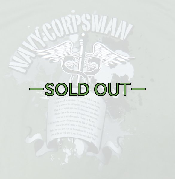 画像4: ミリタリー柄 Tシャツ　NAVY CORPSMAN (4)