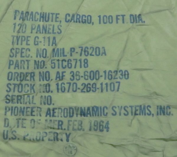 画像19: パラシュート生地　60年代　ノンリップ　中古良品　OD (19)